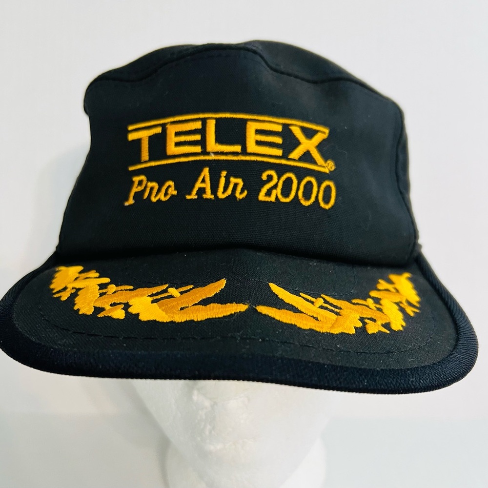 Lap King Telex Pro Air 2000 Black Cap with Yellow Embroidery Accents